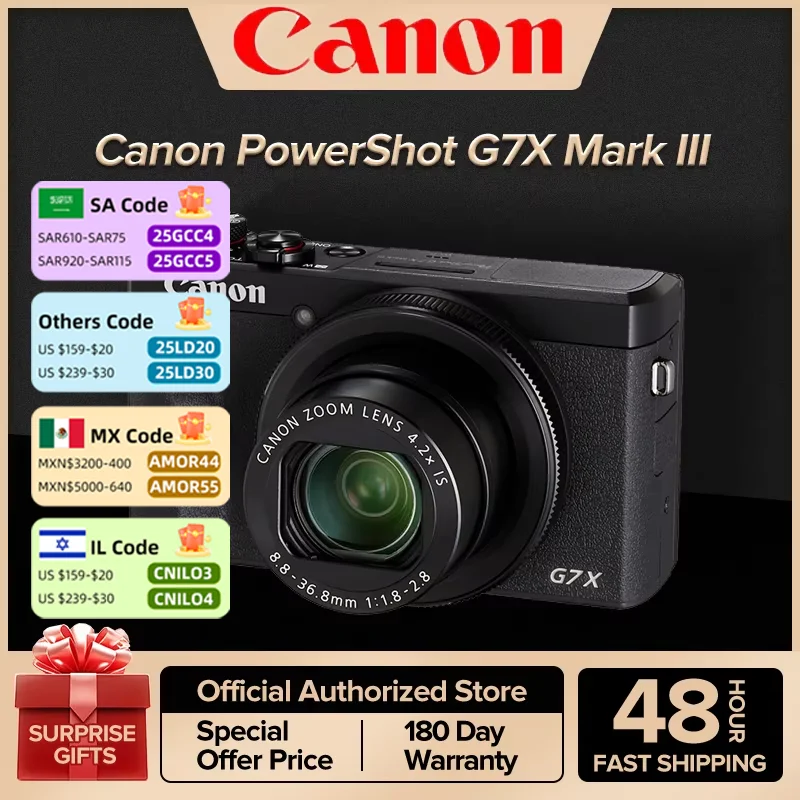 Canon PowerShot G7X Mark III Portable Small Card Digital Camera Optical Zoom 4K Video Anti Shake Vlog Live broadcast G7X3