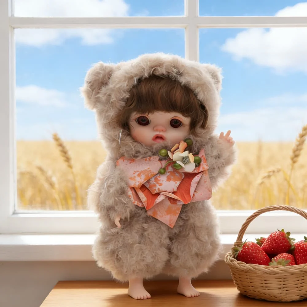 دمية دب ناعمة من كلوفراي بطول 10 بوصات، دمية واقعية تشبه المولود الجديد مع أطراف متحركة، دمية طفل حقيقية مع ملابس وألعاب كهدية