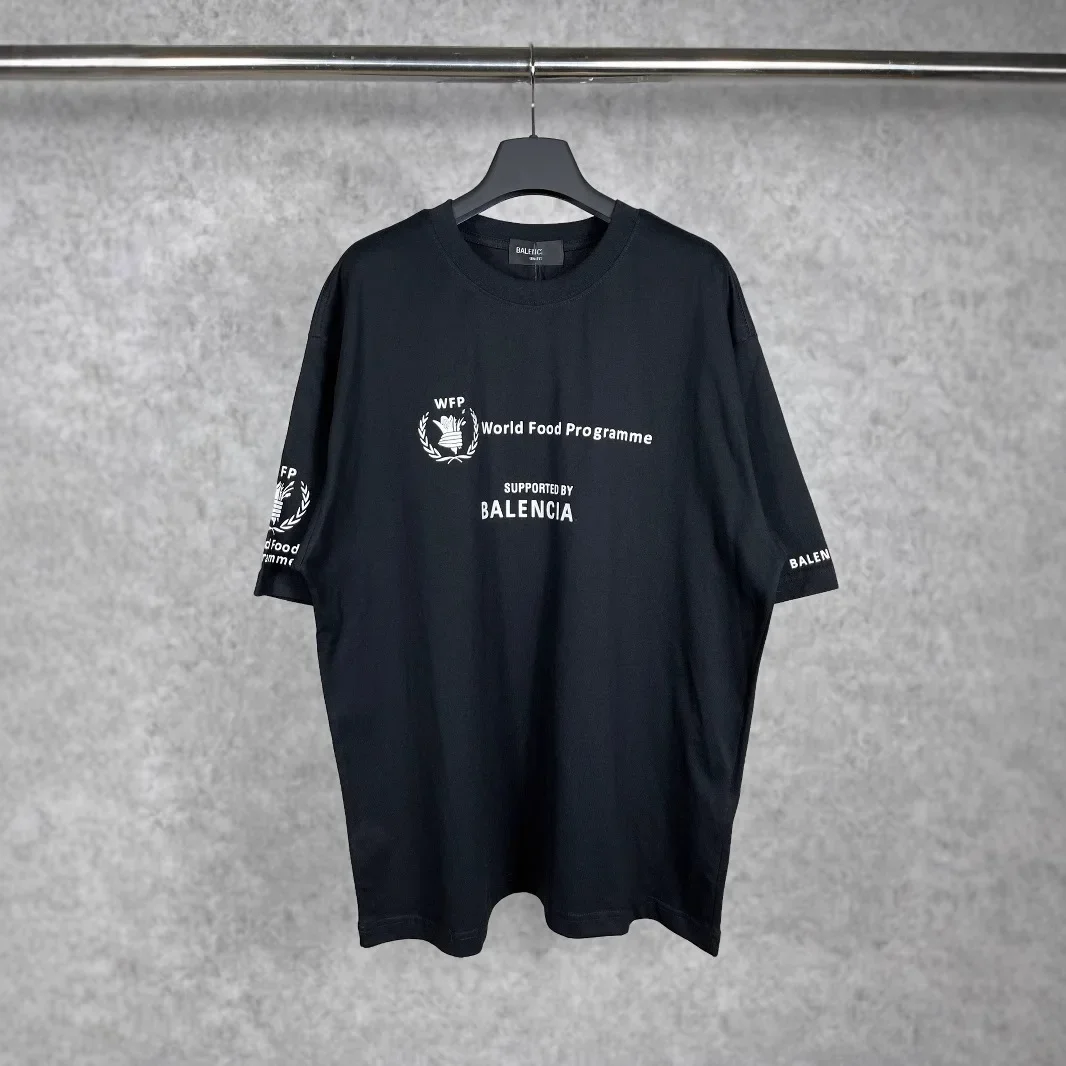 النسخة الصحيحة باريس B الخيرية القمح الأذن قصيرة الأكمام الصيف حجم كبير 260 جرام تي شيرت تنفس الرجال عادية طاقم الرقبة المحملة #3