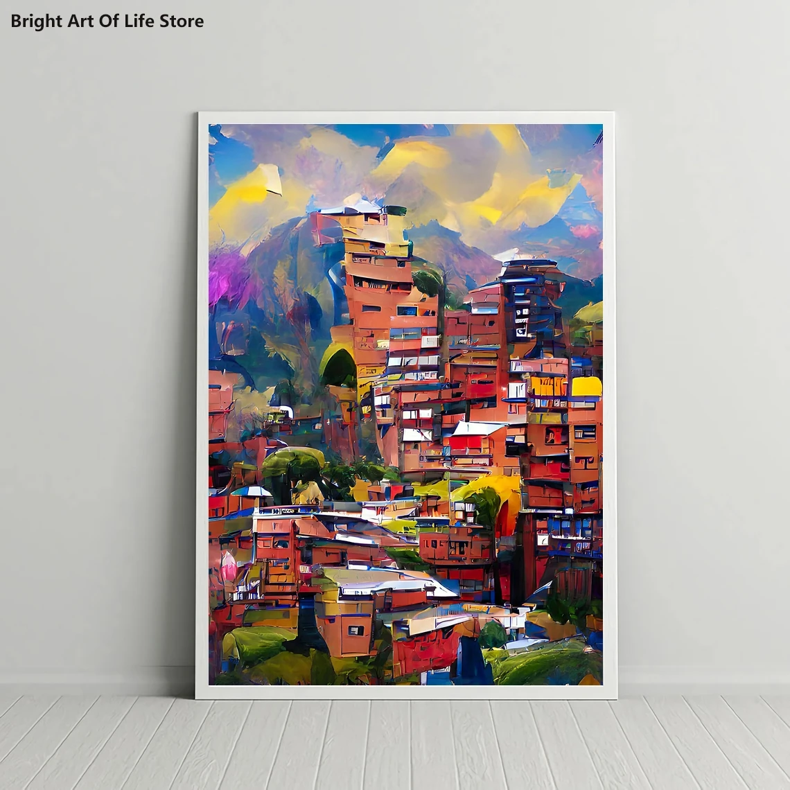 Bogota City Colombia , Cityscape Pop Art Colourful Print Poster, Quality Print, Modern Art Picture, Home Décor Wall Art