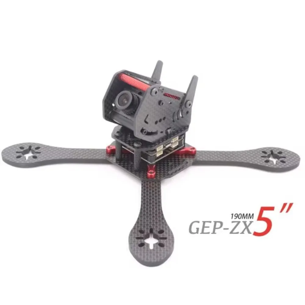 NEW GEPRC GEP-ZX5 190mm 4-Axis Carbon Fiber Frame with Camera Bracket for FPV Racing Quadcopter+ PDB