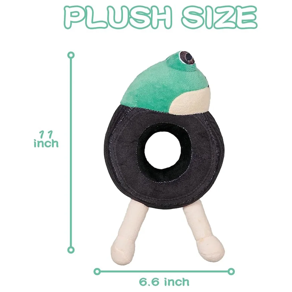 لعبة قطيفة فريدة من نوعها بإطارات الضفدع، حيوان محشو مضحك بعيون كبيرة، لعبة ناعمة مبتكرة للأطفال والأولاد والبنات والمراهقين، #2