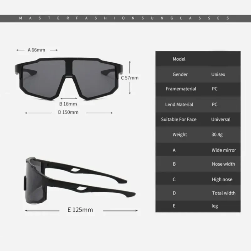 Fashion Cycling Sunglasses UV400 Shades Men Women Anti-Ultraviolet Outdoor Sports Sun Glasses Oversized Goggles - view 6