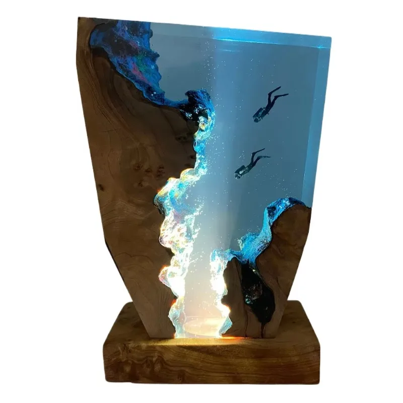 Unique Ocean Explorer Resin Crafts Deep Sea Diver Night Lights Christmas