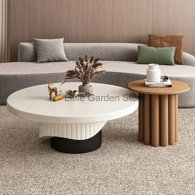 Nordic Wooden Endtable Minimalist Design Coffee Table For Living Room Luxury Round Space Saving Muebles Living Room Furniture