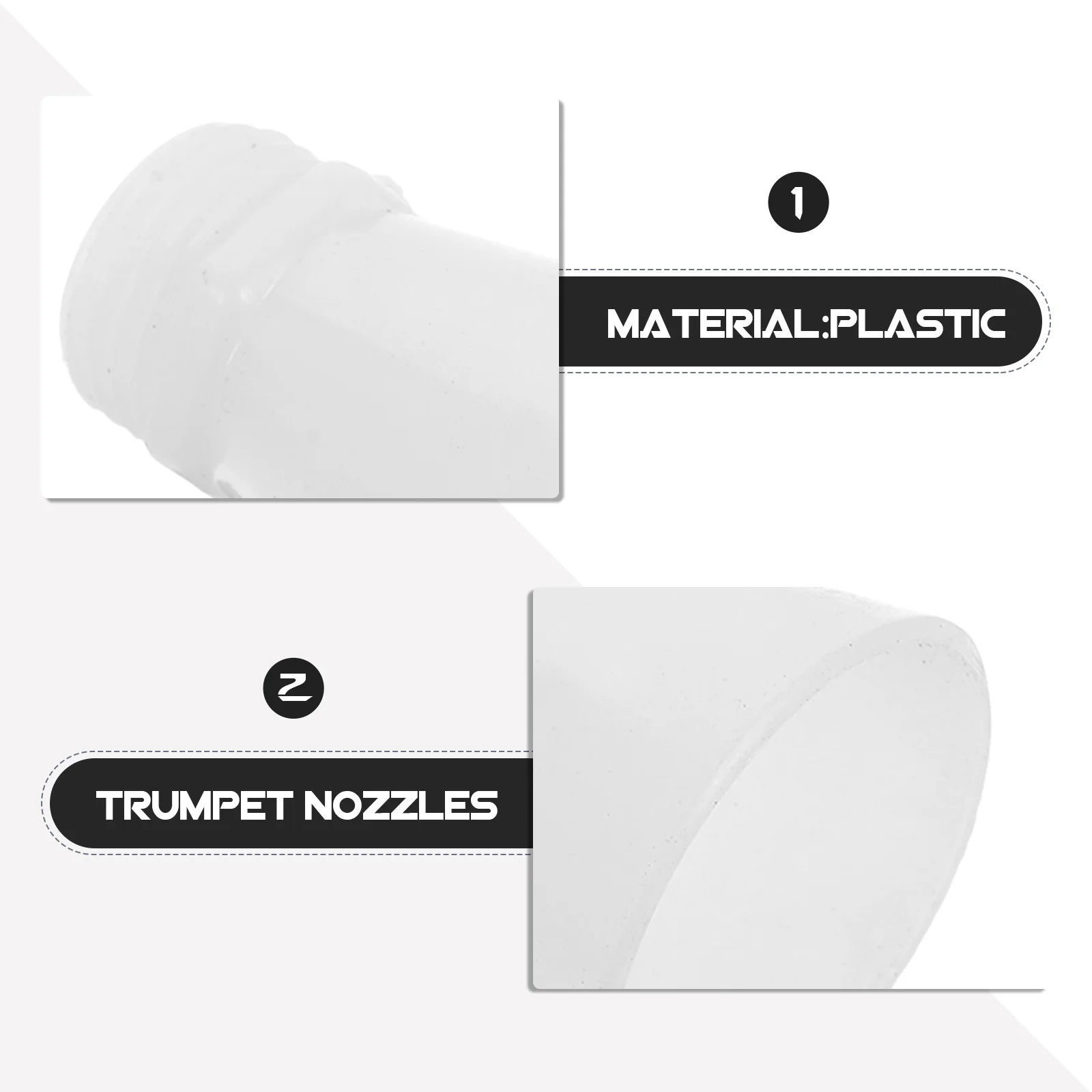 50 Pcs Fire Extinguishers Accessories Replaceable Nozzles Plastic Wide Mouth Transparent