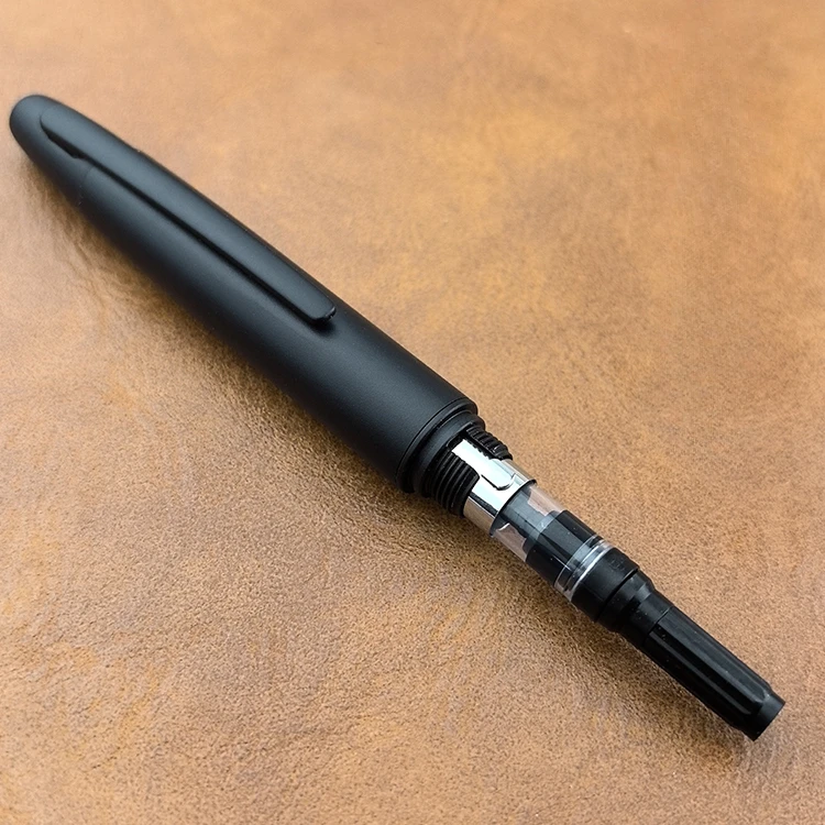 Imagem -04 - Jinhao-caneta-tinteiro de Metal Retrátil com Clipe e Conversor Tinta Escrita Gift Pen Grupo Preto e Branco ef f Nib Novidades Estilo 10 Imprensa