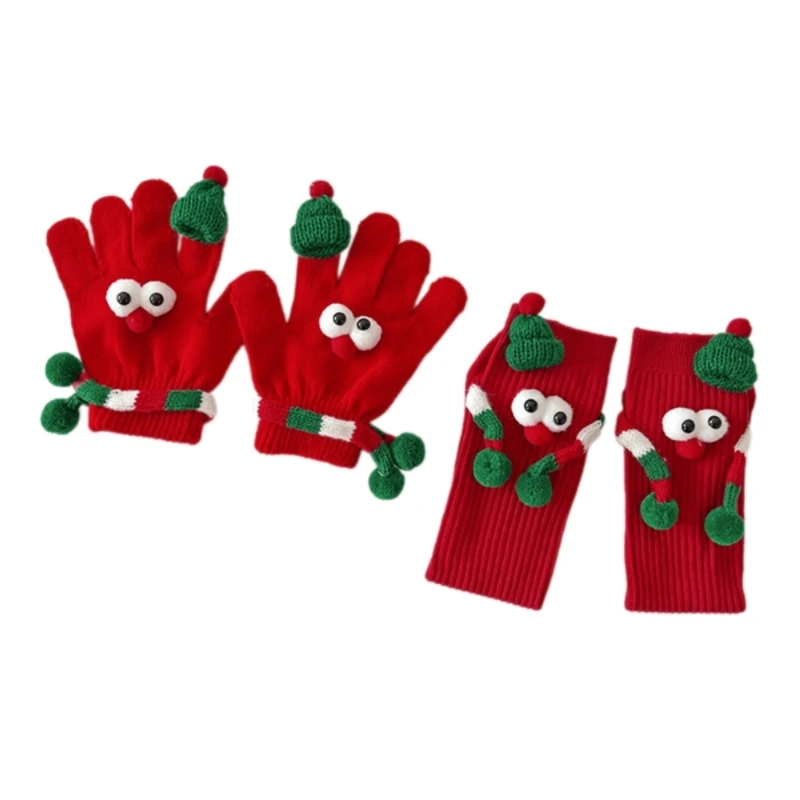 Gants/chaussettes chapeau père Noël 3D, thème du Festival, vêtements pour parents enfants, pour événements vacances