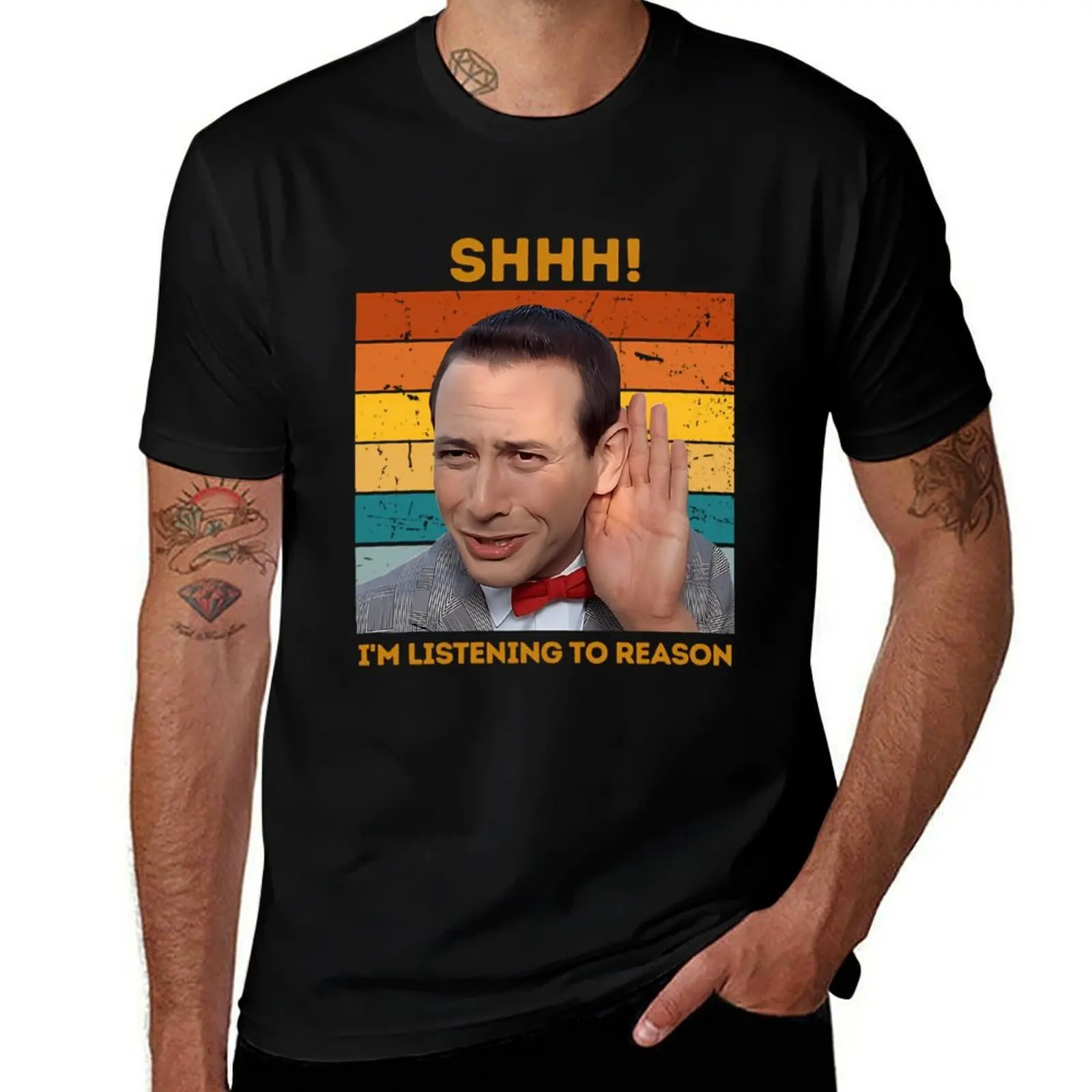 

Pee-Wee Herman I'm Listening To Reason Meme T-Shirt Luxury man quick-drying Man t-shirt mens graphic t-shirts hip hop