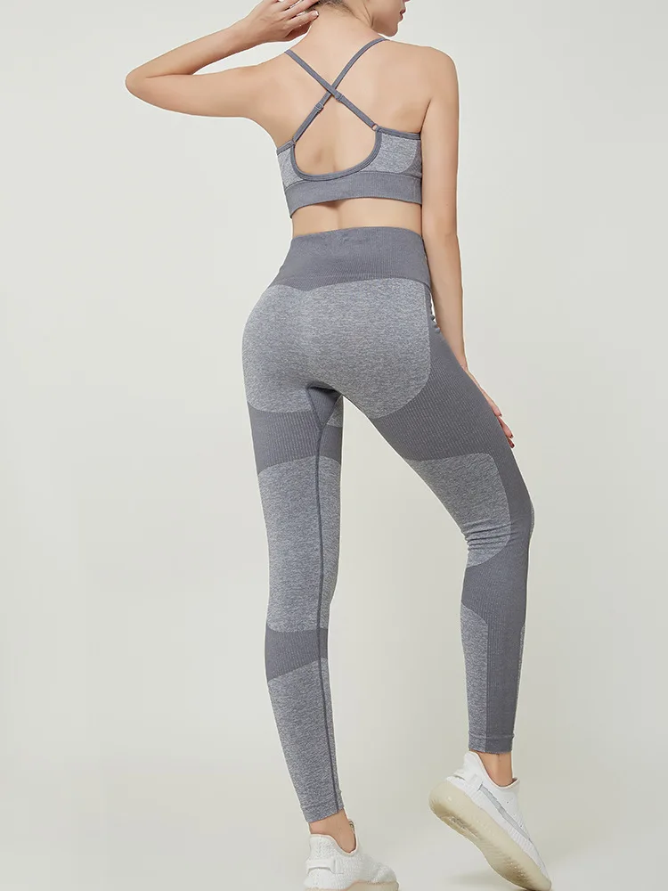 Lsize High waist Women Yoga pants Sport Leggings Gym Tight Seamless Fitness Push Up Trouser Elastic Workout Running Pant legging