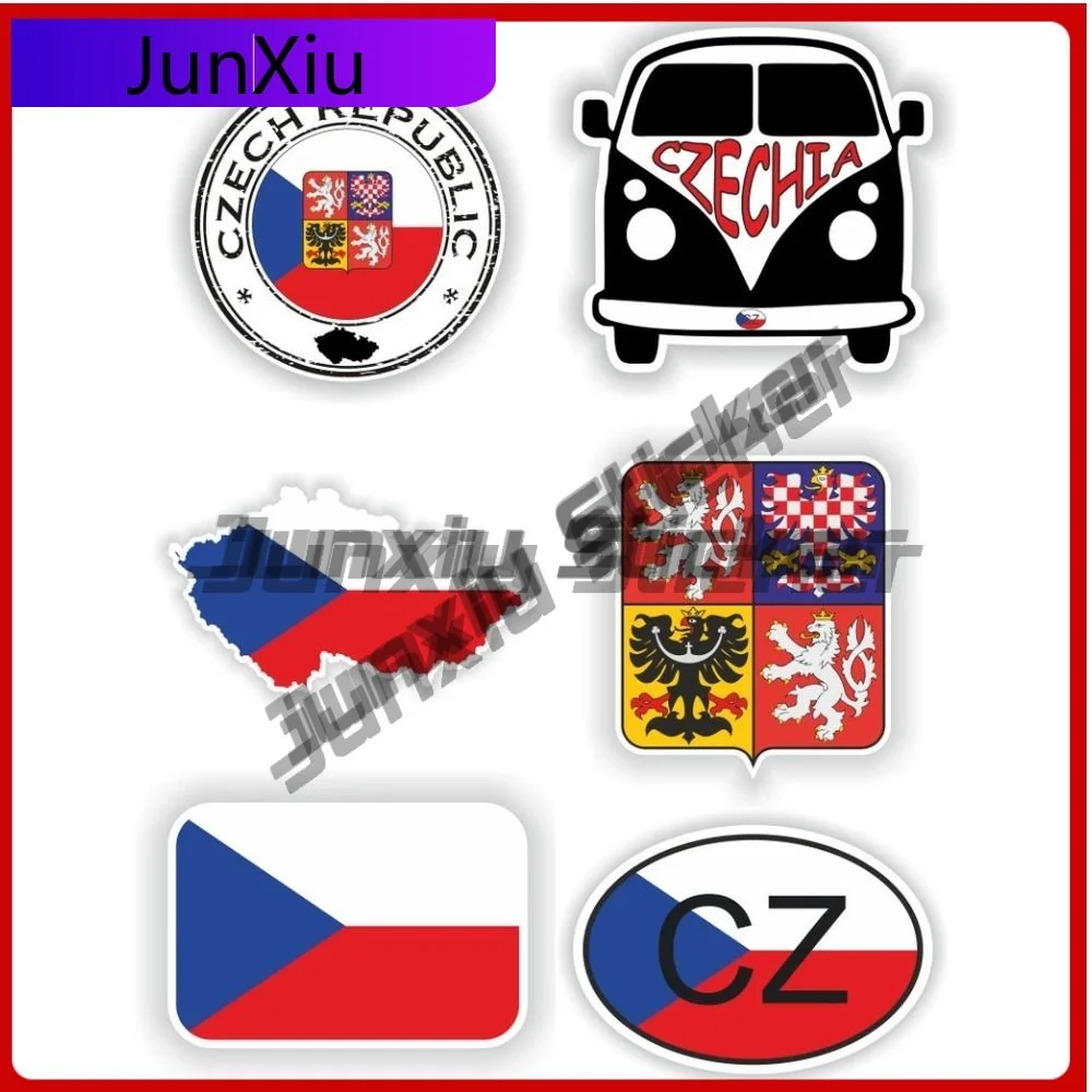 

Czech Republic Flag National Emblem Vinyl Decals Suv Side Decals Off Road Stickers For Rv Car Bumper Moto Funny Decorations Pvc
