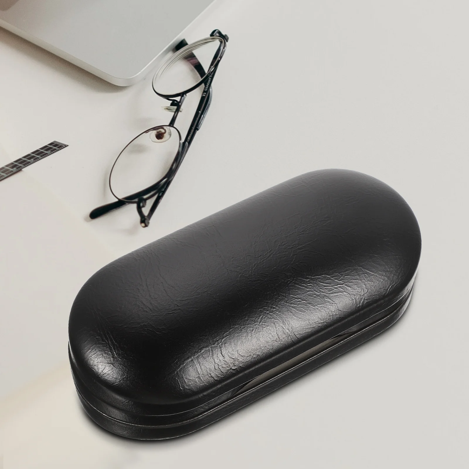 

1Set Case PU Exterior Compact Design Scratch Proof Leak Proof Eyeglass Accessory Organizer
