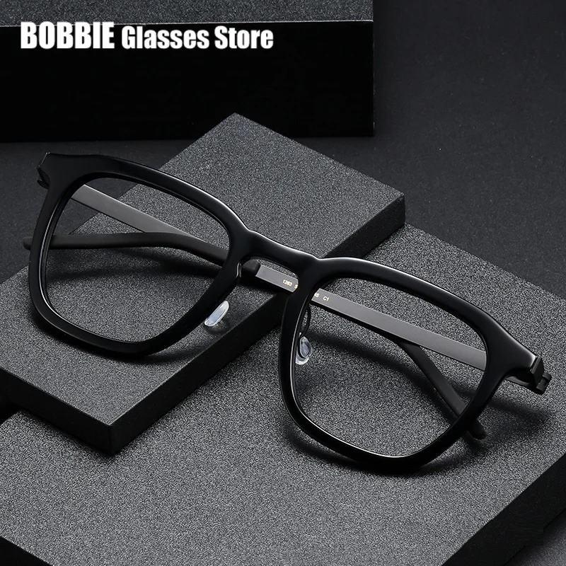 Denmark Brand Glasses Frame Men 1263 Business Eyewear Square Titanium Myopia Presbyopia Eyeglasses Reading Prescription Lens New