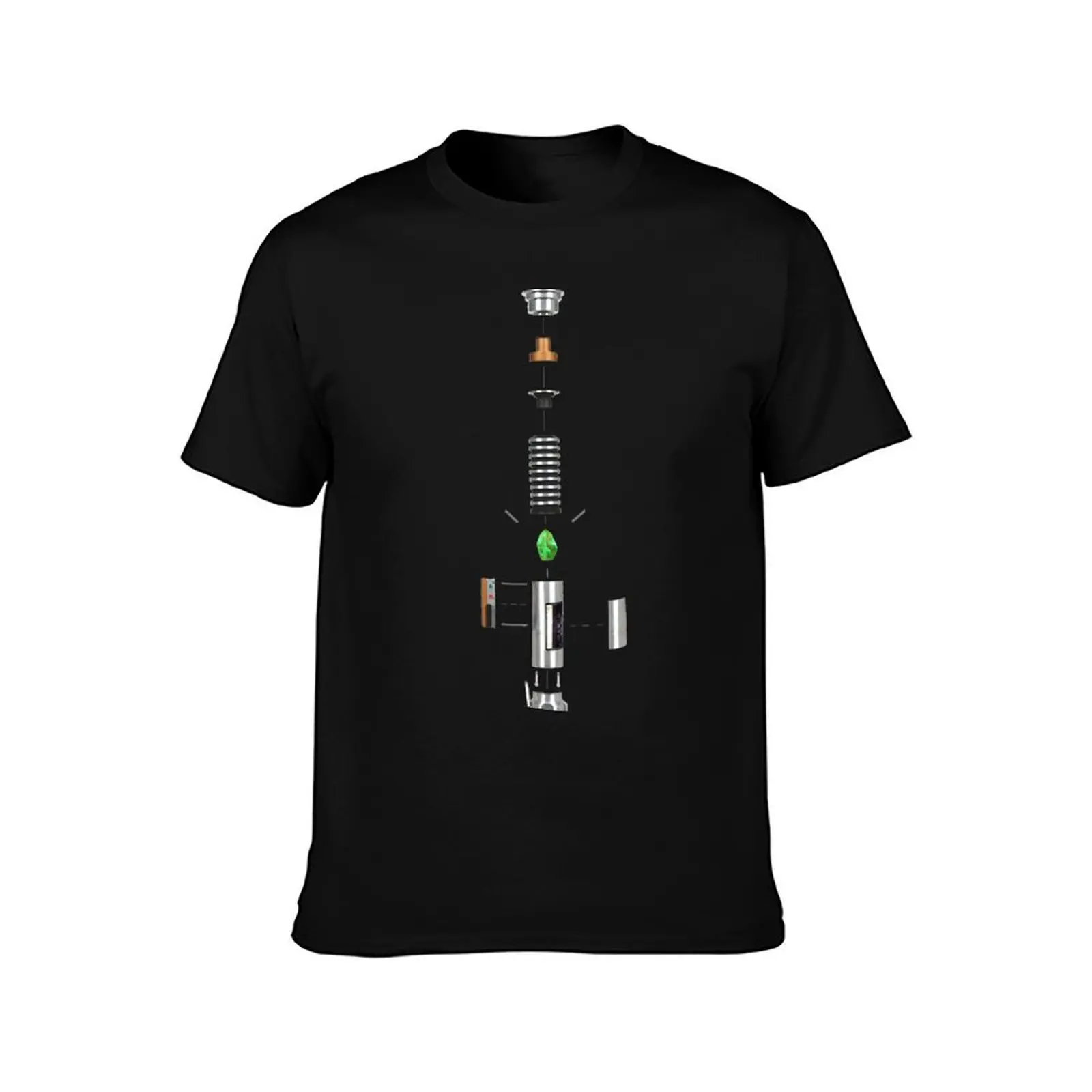 Lightsaber Cross-section T-Shirt Summer Casual Cotton Tee Oversized Streetwear Tops Vintage Graphic Print Unisex Men Women