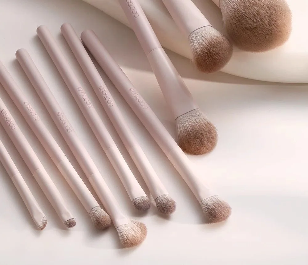 

Goody Peach Blossom Makeup Brush Set Beginner Friendly Eyeshadow Blush Contour Smudge Nose Shadow Special Full Set for Newbies