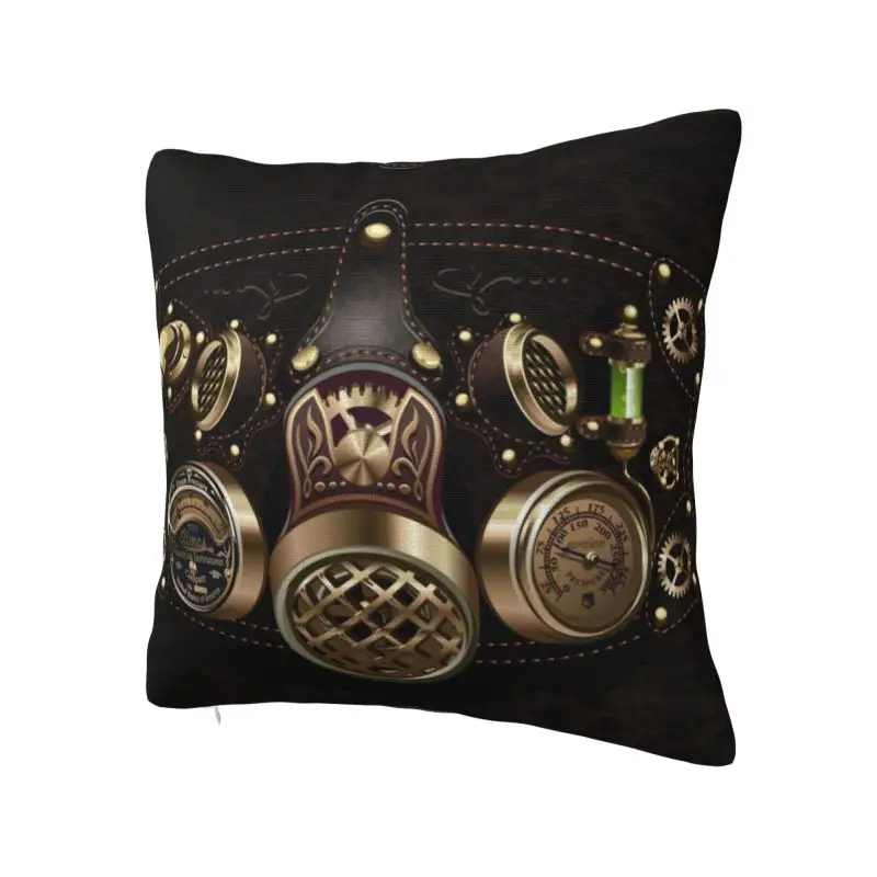 Retro Steampunk Parapunk Metall Pillow Case 45x45cm Sofa Fighter Pilot Modern Cushion Cover Velvet Pillowcase