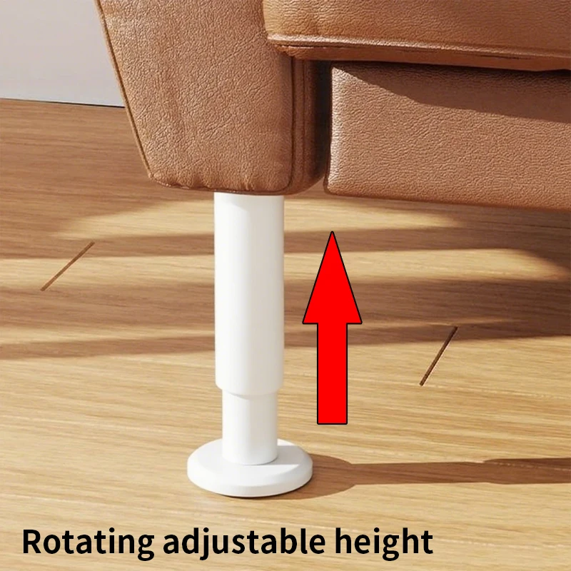 4pcs telescopic furniture legs, adjustable height table legs, used for sofas, bed frames, tables, furniture support legs, white image 6