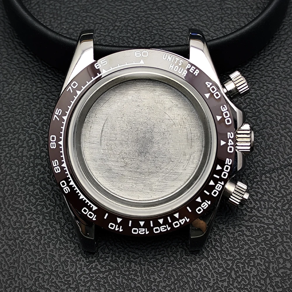 39,3mm Herrenuhren Stahlgehäuse Passend für VK63 Uhrwerk Uhrenzubehör Uhrenteile Passend für 20mm Armband Uhrenbox – Detail 5