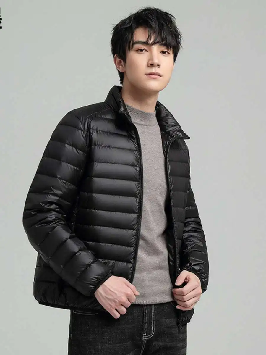 

New Men's Winter Fce Lined Cotton Jaet Lightweight Casual Trendy Men's Winter Outerwear ort Zipper Closure Color