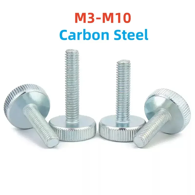M3 M4 M5 M6 M8 M10 الكربون الصلب عريشة شقة رئيس اليد تشديد الإبهام المسمار ضبط Thumbscrew Toolless #1