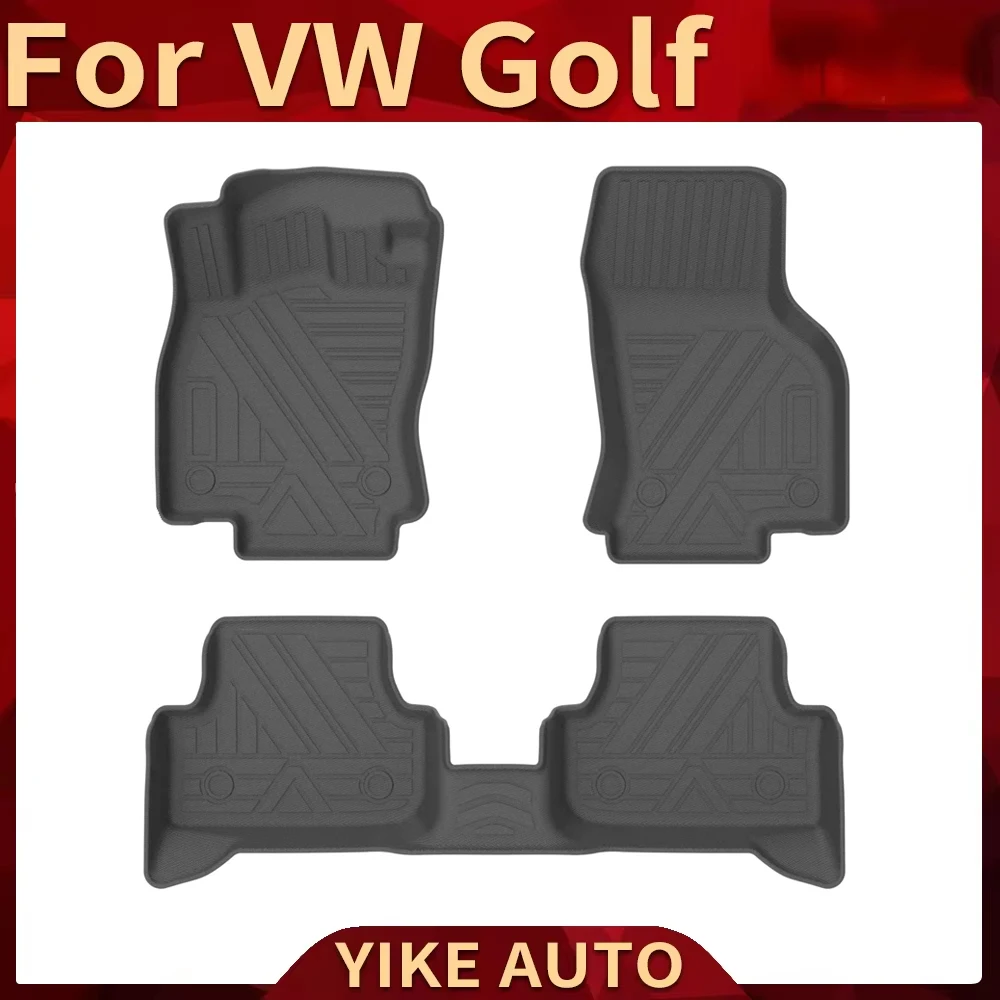 For VW Volkswagen Golf Mk6 MK7 MK8 2008-2024 Auto Car Floor Mats All-Weather TPE Foot Mats Pad Waterproof Tray Mat Accessories