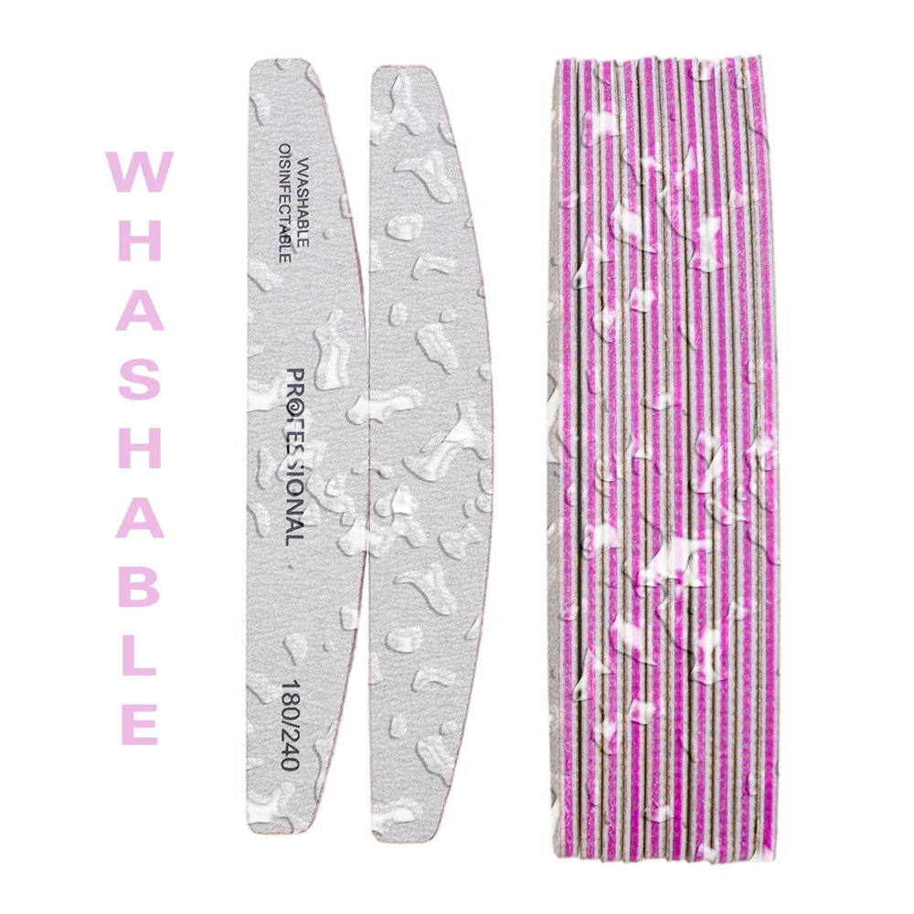 Professional Nail File Set - 5/10/15/25/50pcs Double Sided Reusable Emery Board 100/180 Grit Manicure Tool for Nail Styling