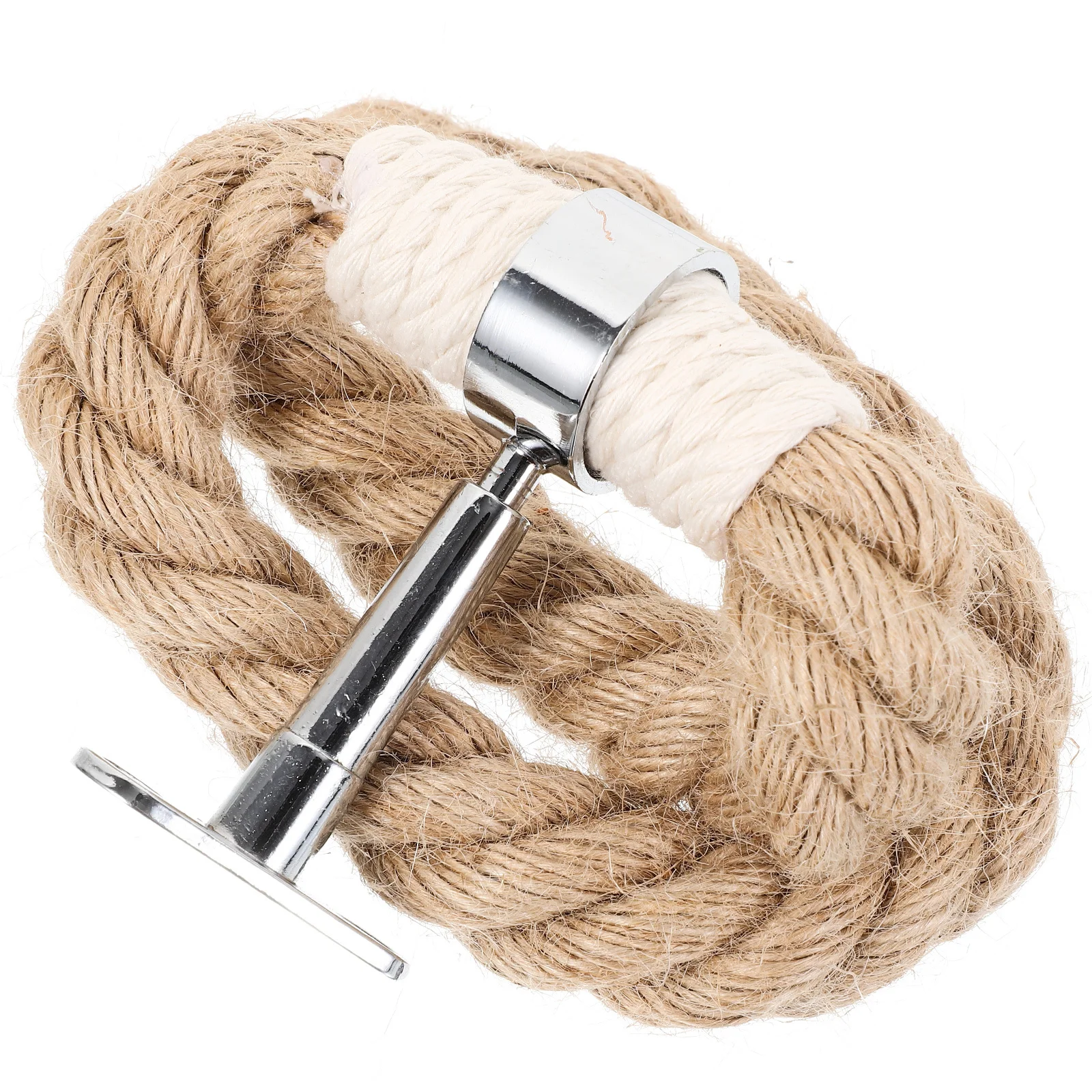 

Space Saving Bohemian Towel Rack Wall Mount Iron Rope Hand Towel Holder for Bathroom Kitchen Bathroom Wall Ring