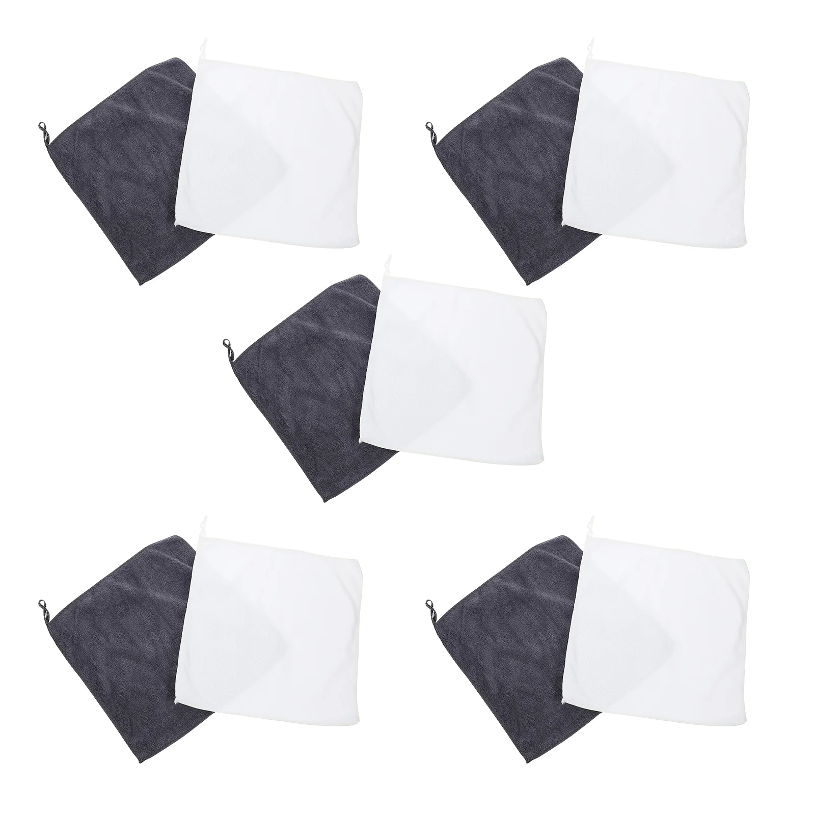 

10Pcs Kitchen Absorbent Dish Towels Polyester Fiber Multi-Use Soft Breathable Quick Dry Hand Towels for Bathroom Kitchen