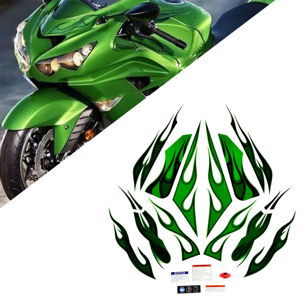 

High Quality Complete Sticker Kit For K-awasaki N-inja ZX14R ZX 14R Motorcycle Complete Stickers Green