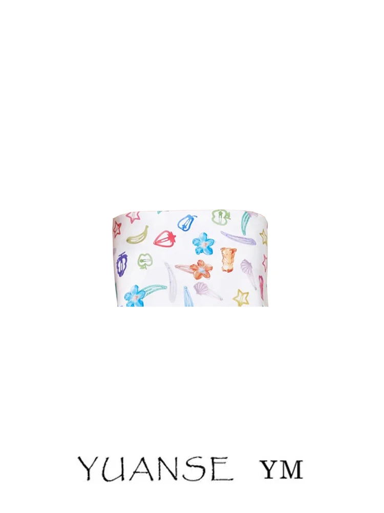  Summer Candy Hairpin Scarf Tube Top Cute Atmosphere Sensation Outerwear Sweet Style Short Length Other Material