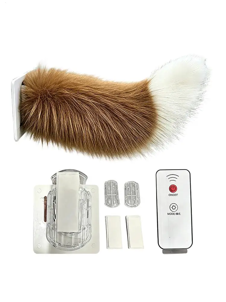 AliExpress NONE Fluffy Remote Control E-Bike Tail Realistic Versatile Car Wagging Moving Tail Self-adhesive Rechargeable Decor Ornaments
