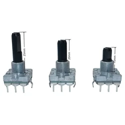 5pcs Digital Potentiometer EC16 Rotary Encoder 24 Position Amplifier Volume Induction Cooker Switch 3Pins 15/20/25MM Half Shaft