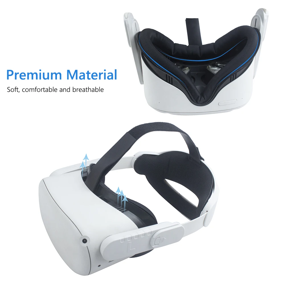 6 Cái/bộ Thay Thế Mặt Mắt Miếng Lót Đệm Oculus Nhiệm Vụ 2 Mặt Mặt Bao Chân Đế Bảo Vệ Mặt Nạ VR Tai Nghe Phụ Kiện