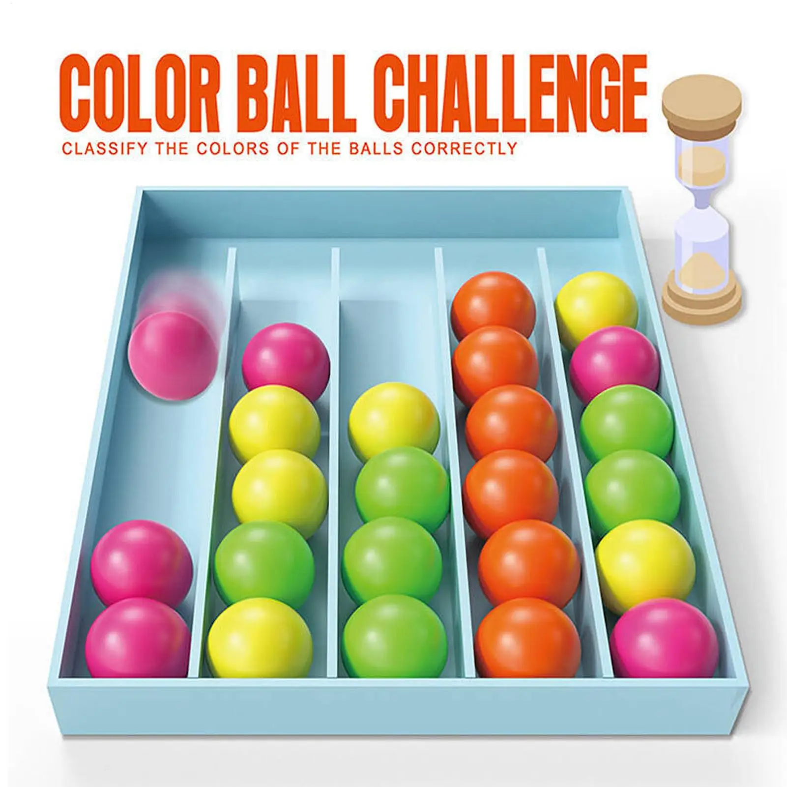 カラーマッチングおもちゃ 幼児ボール分類学習おもちゃ 教育学習活動 旅行教室用フィジェットガジェット