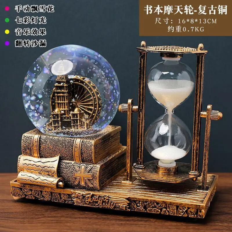 

Decompression toy retro style crystal ball music box music box crystal ball girl princess style children's toy birthday gift