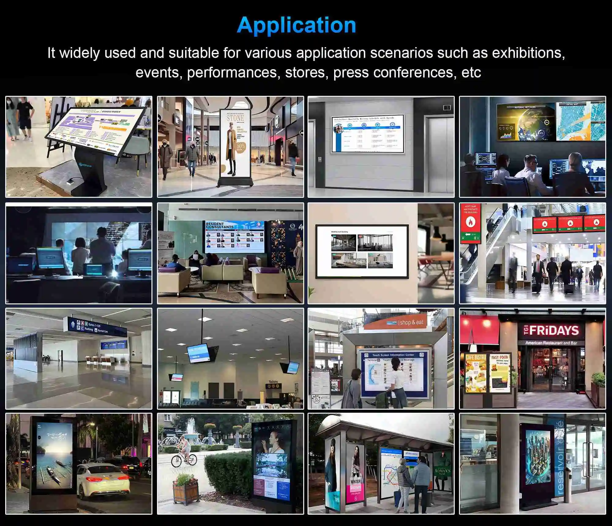 Battery-Powered 43 Inch Portable Digital Poster Display Screen Kiosk for Outdoor Advertising