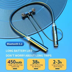 Auriculares inalámbricos con Bluetooth 5,0, audífonos con banda para el cuello, magnéticos, deportivos, impermeables, TWS, con micrófono