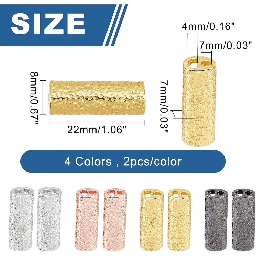 22mm Bead Connectors for Watch Band Making 4 Colors Watch Bead Connector Alloy Glossy Beaded Watch Band Adapters