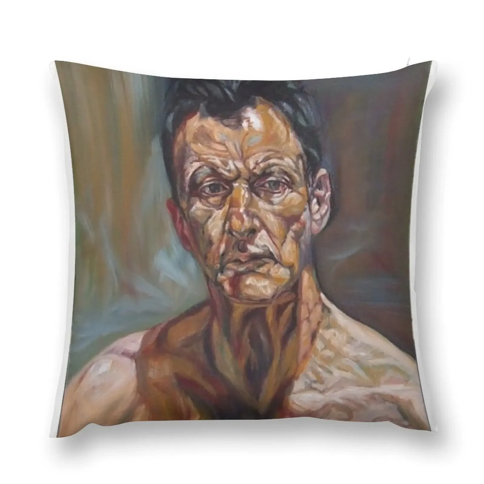 self-portrait after Lucian freud Throw Pillow Decorative Sofa Cushions Christmas Pillow Sofa Pillow Cover