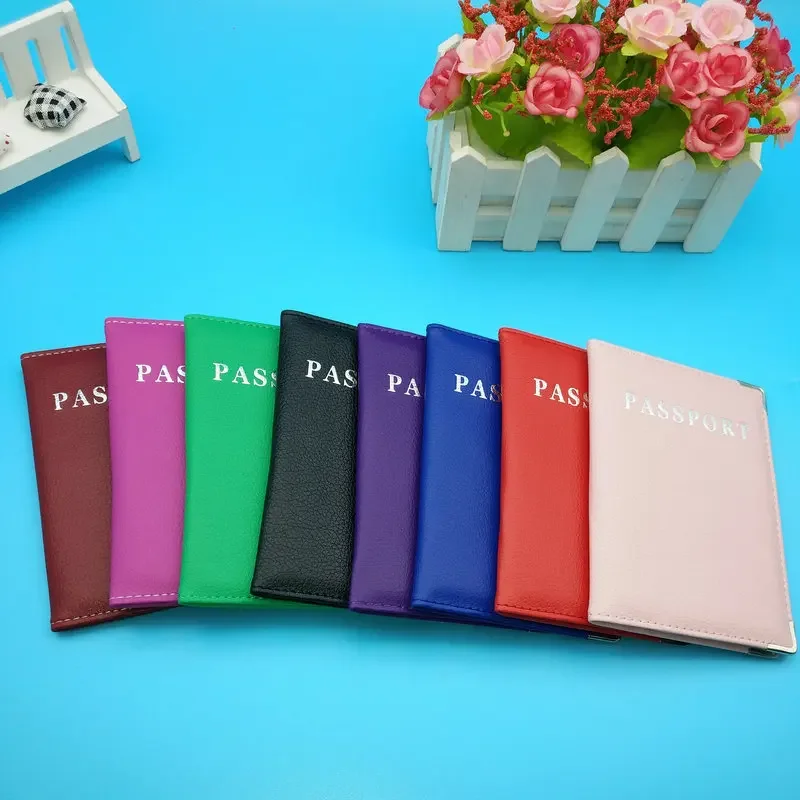 PU Leather Travel Passport Cover Fashion 2022 Women Passport Holder Case for Men Travel Document Credit Card Case