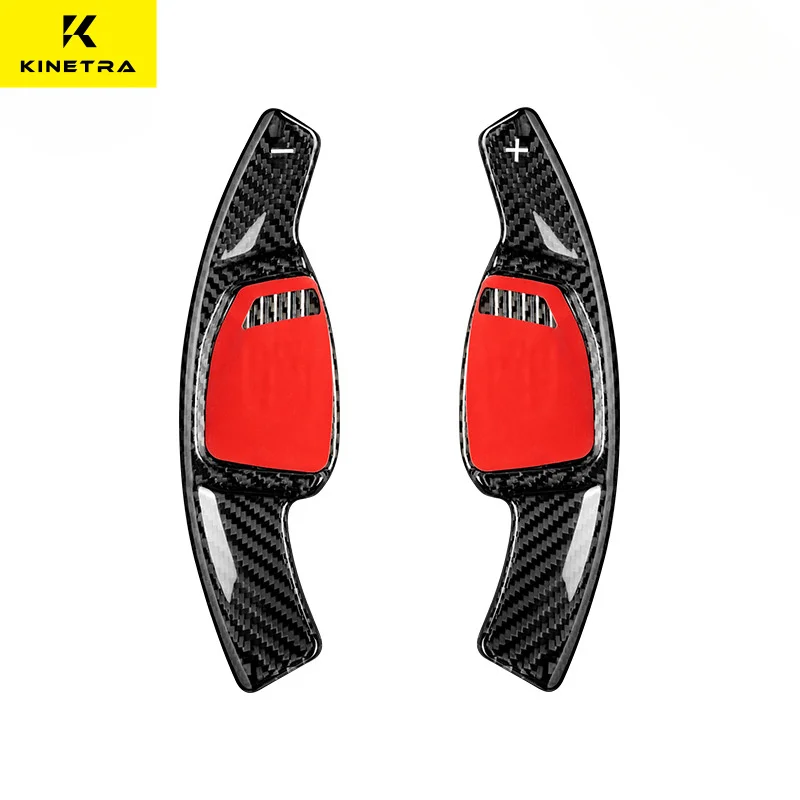 

For Audi 2021 RS5 RS6 Real Carbon Fiber Car Steering Wheel Gear Shift Paddle Shifter Patches Extension Replacement