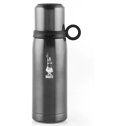 Bialetti Double-Walled Clamshell 12 Hours Hot 24 Hours Cold Gray Stainless Steel Thermos 460 ml DCXIN006