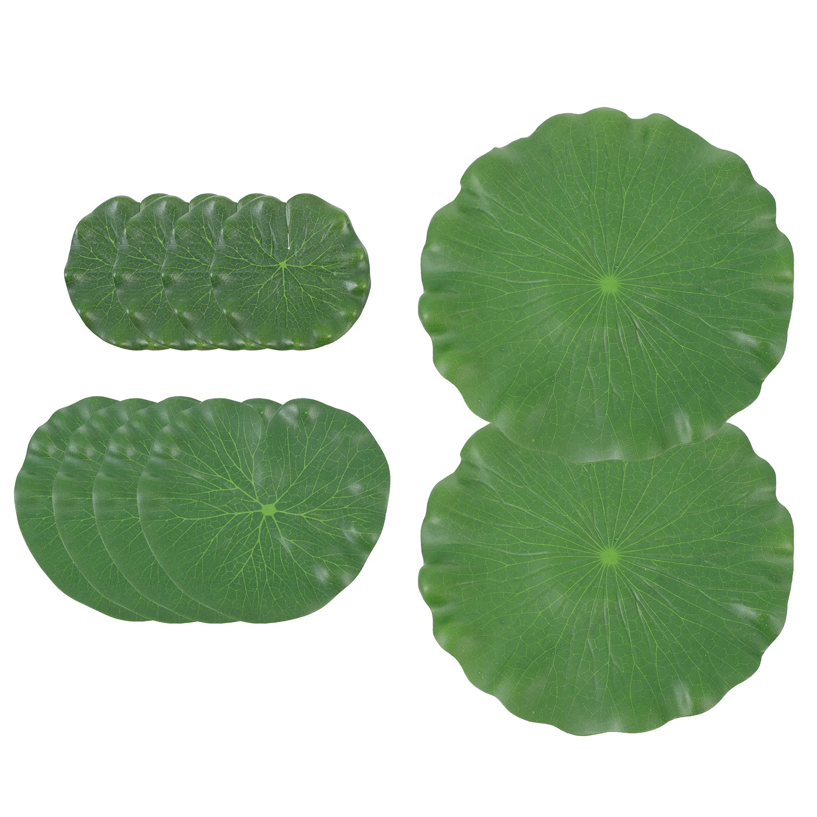 10 Pcs Decorations Fish Tank Simulated Lotus Leaf Artificial Leaves Lily Pads Foam Ornament