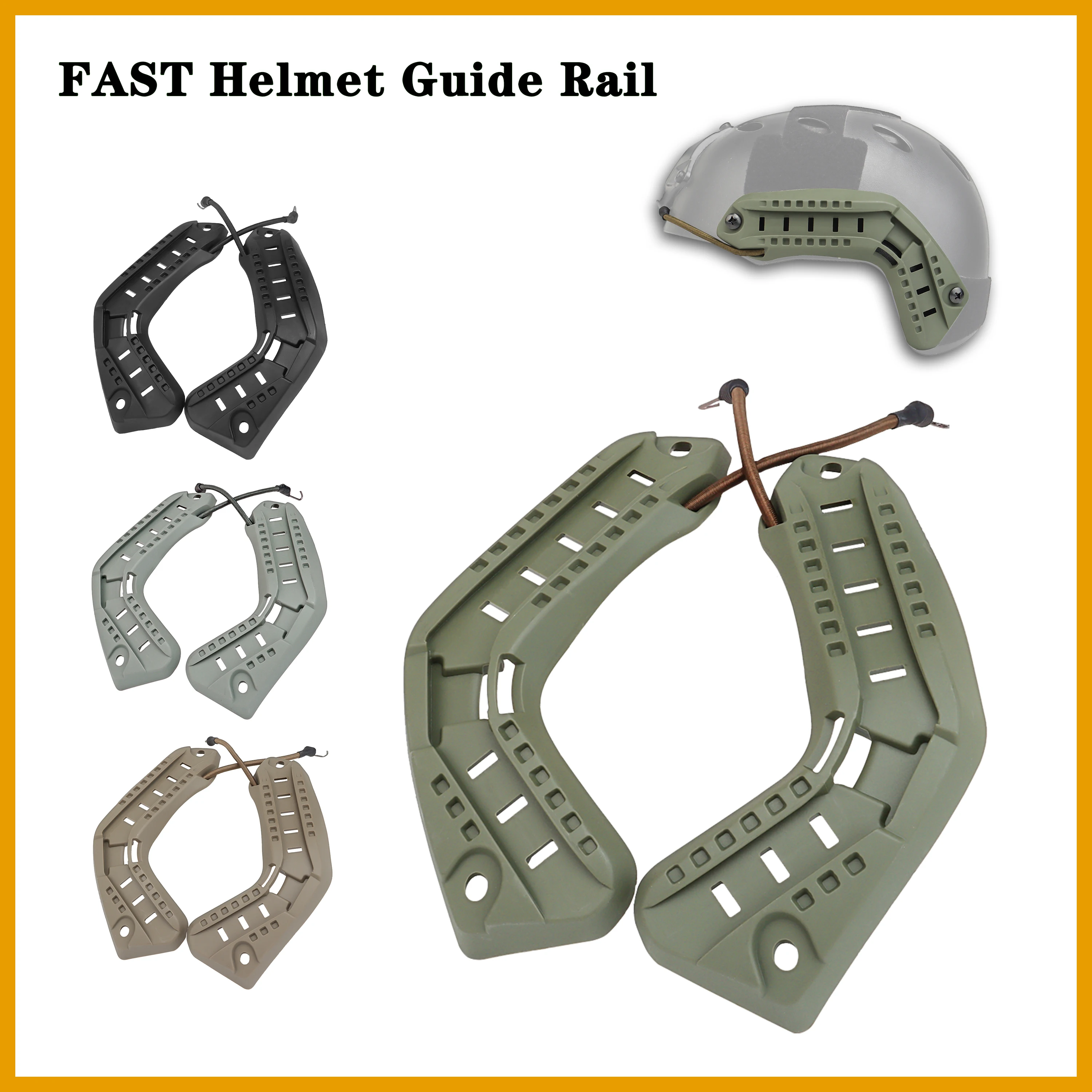 

FAST Helmet guide rail ARC adapter side mounting for hunting airsoft drill activity tactical helmet Bracket fixed base nylon