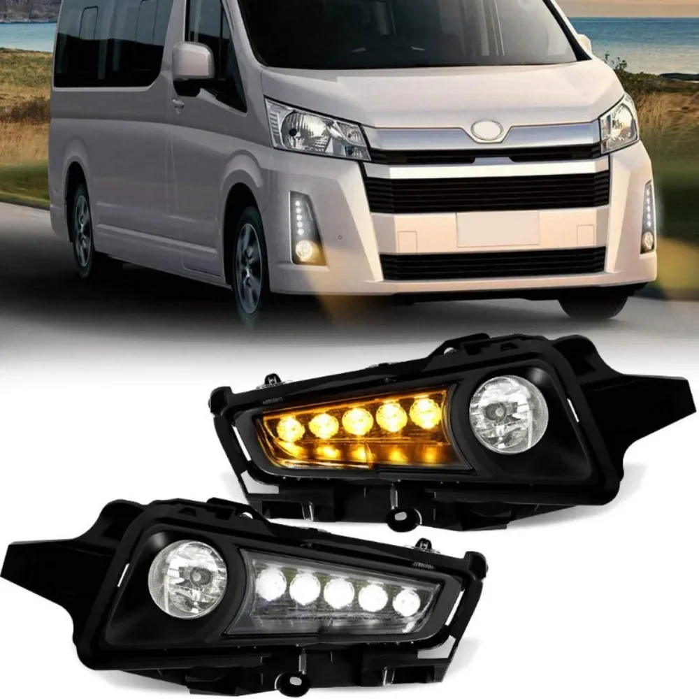 

LED Front bumper day light fog light foglight for Toyota Hiace 2019 2020 2021