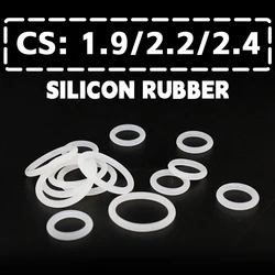 Thickness 1.9/2.2/2.4mm White VMQ O-ring cross section silicon rubber sealing gasket rubber washer wholesale in specifications