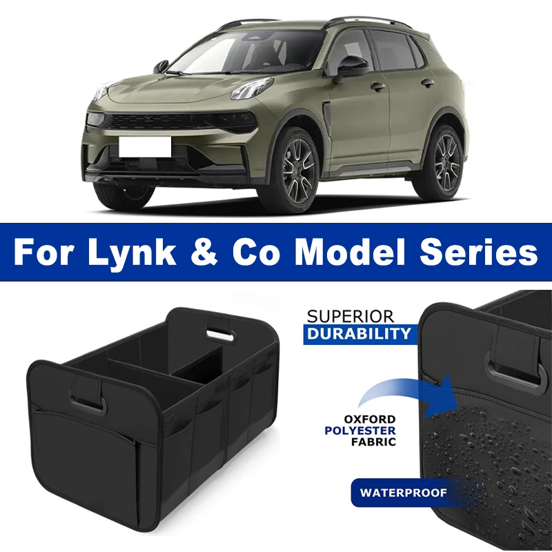 

Foldable Car Organizer Portable Storage Box With Side Net for Lynk & Co 01 02 03 05 06 07 08 09 Z10 Z20 900