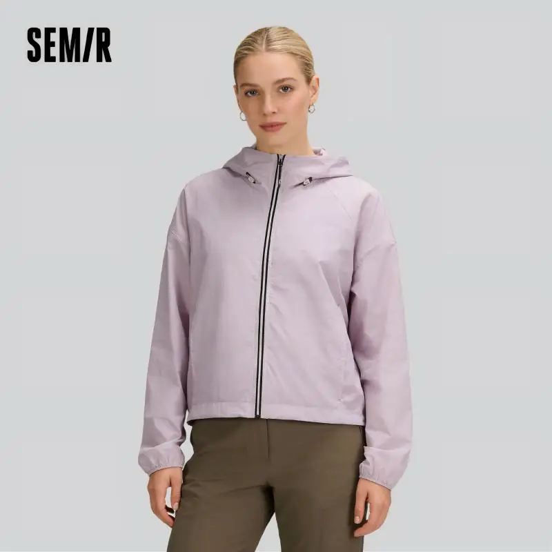 Jaqueta Feminina Semir UV 2026 com Gola Curta, Blusa Solta, Sensação Fresca, Estilo Casual Elegante, Macia e Confortável para Uso Diário