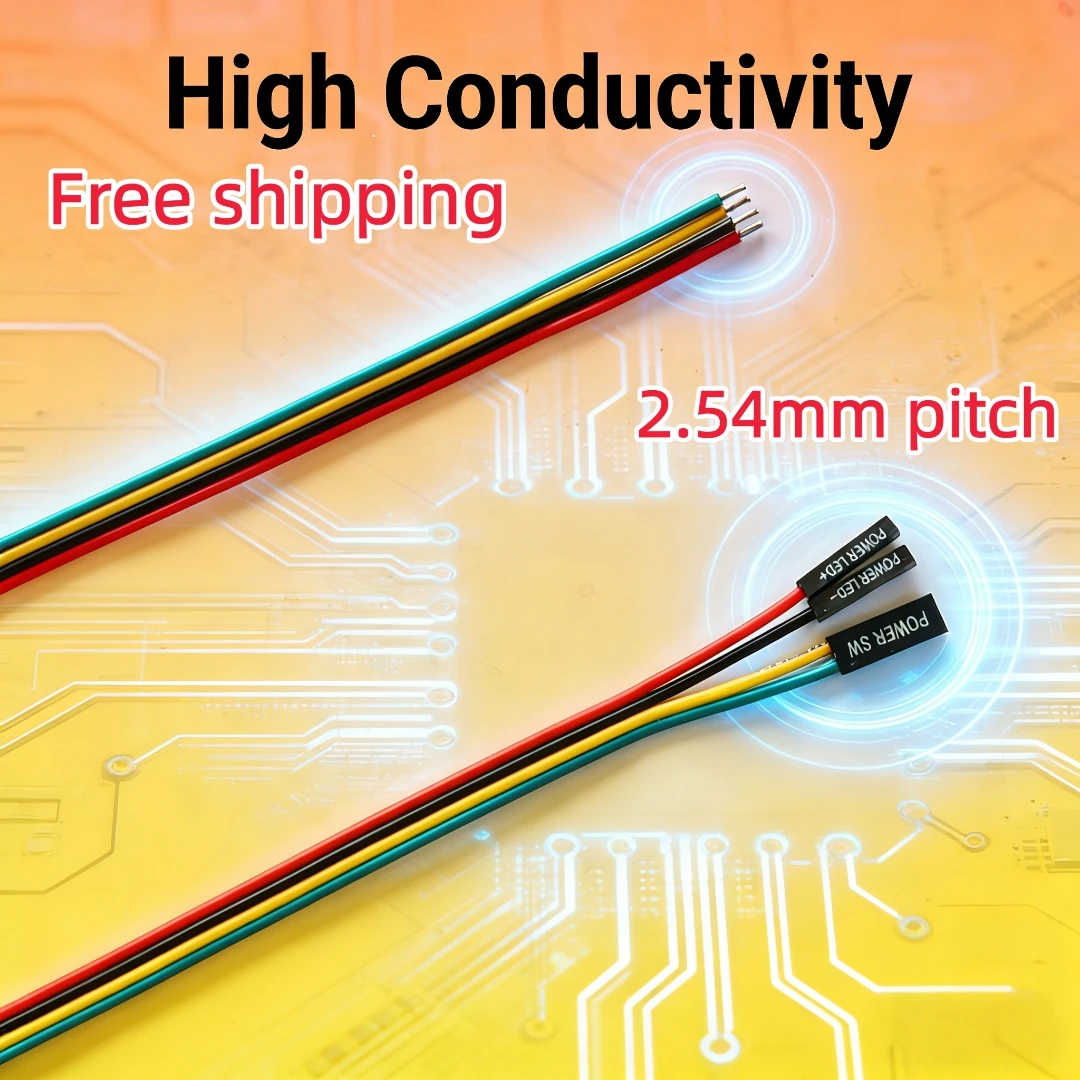 

free shipping 10pcs PC power dupont line 2.54mm, computer motherboard connection cable with terminals