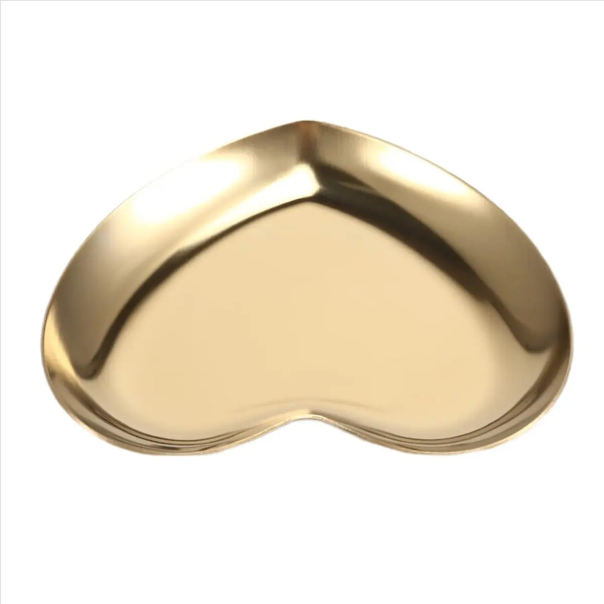 ●Heart Shaped Jewelry Serving Plate Metal Tray Storage Arrange Fruit Tray Home Gold